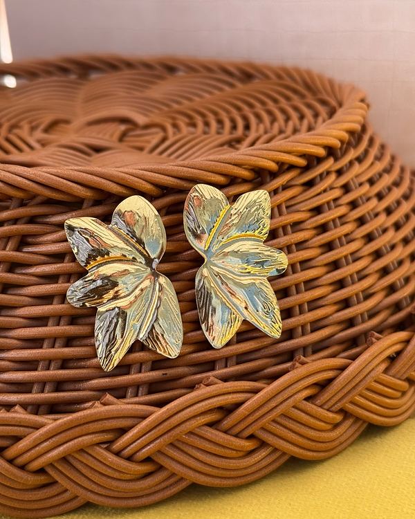 Aretes chunky flor