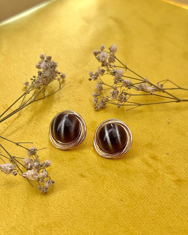 Aretes ojo de tigre