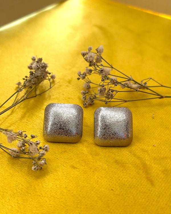 Aretes chunky para fiesta plateados