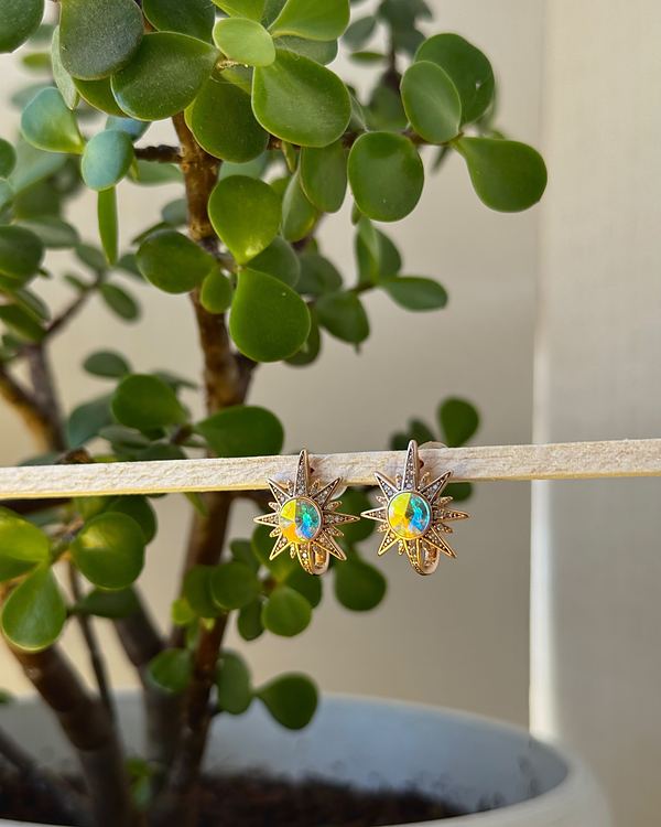 Aretes sol con cristal Swarovski