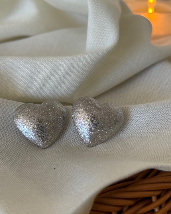 Aretes corazón para fiesta