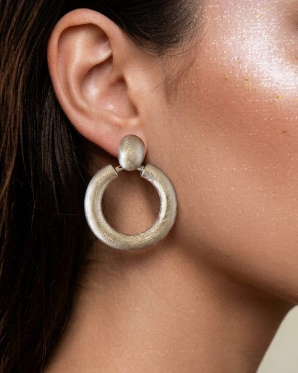 Aretes chunky aro mate