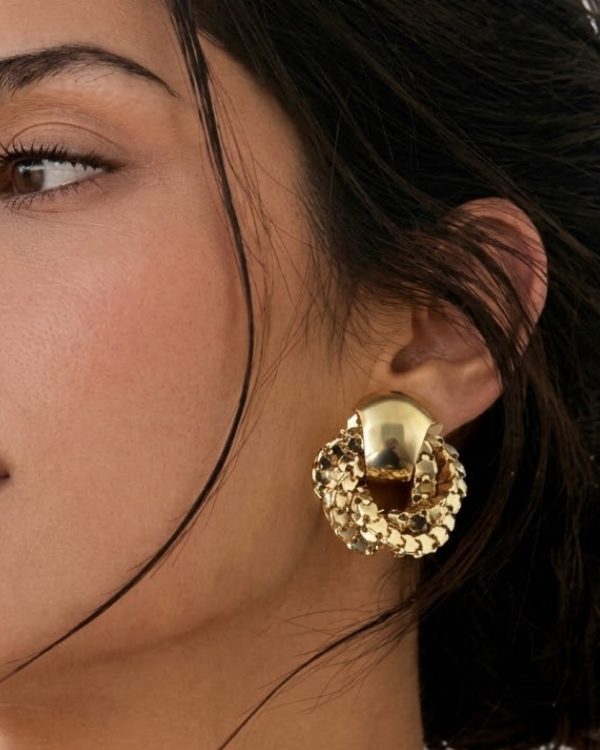 Aretes chunky con brillos